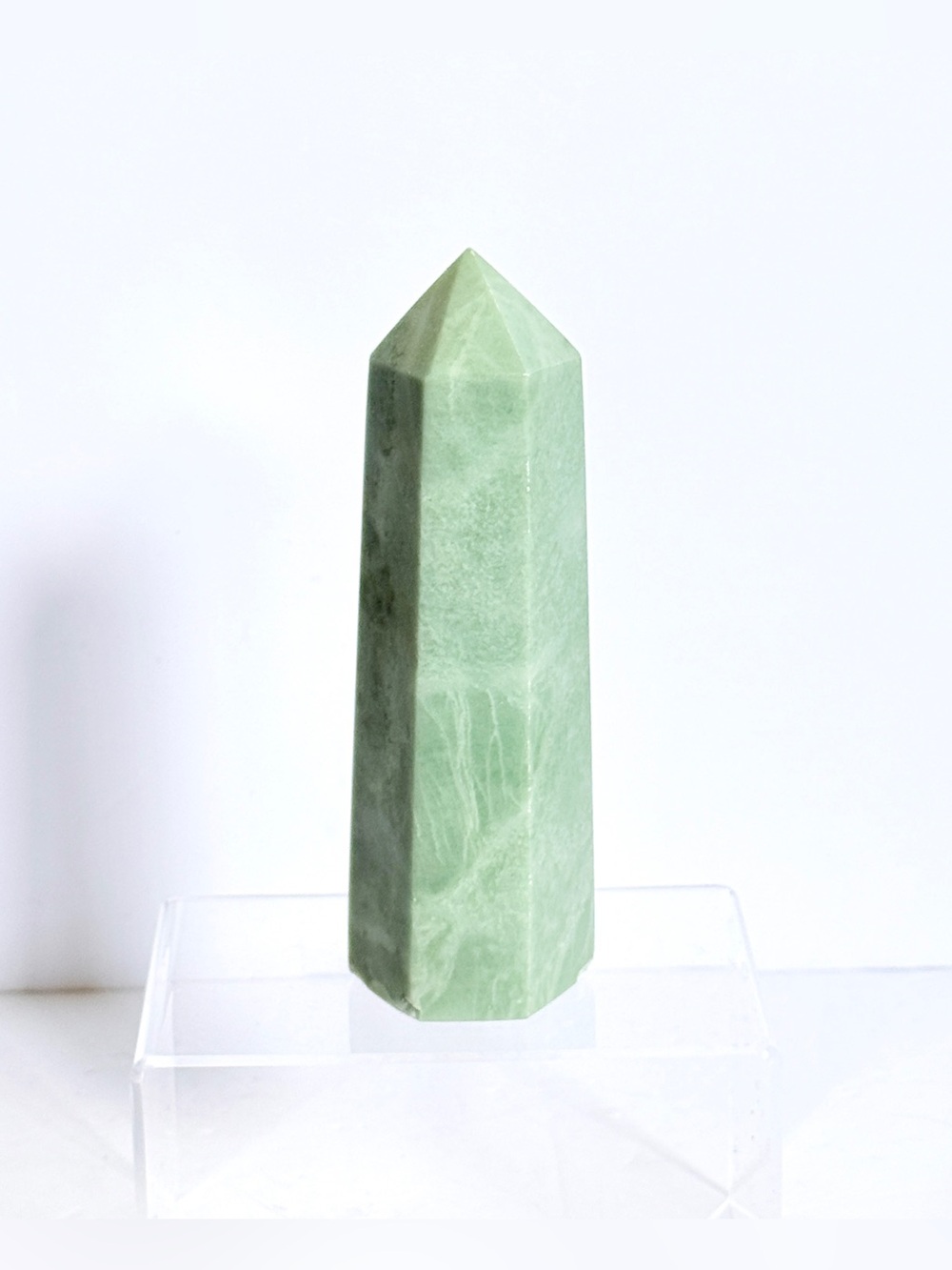 Green Aventurine Tower Obelisk – 6 Sided Crystal Point 6” 488g